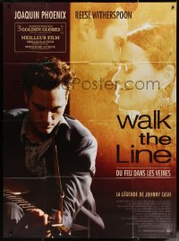 4k1317 WALK THE LINE French 1p 2006 Joaquin Phoenix as music legend Johnny Cash, Reese Witherspoon!