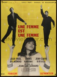 4k1338 WOMAN IS A WOMAN French 1p 1961 Jean-Luc Godard, Jean-Paul Belmondo, sexy Anna Karina, Brialy
