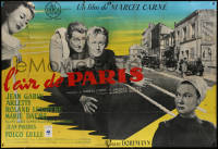 4k0734 AIR OF PARIS French 2p 1954 Marcel Carne's L'air de Paris, art of Jean Gabin & Lesaffre, rare!