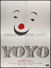 4k0732 YO YO French 4p 1965 Pierre Etaix, really cool smiling circus clown face art, rare!
