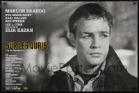 4k0742 ON THE WATERFRONT French 32x47 R1990s Elia Kazan, classic close up of Marlon Brando!