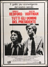 4k0487 ALL THE PRESIDENT'S MEN Italian 1p 1976 Dustin Hoffman & Redford as Woodward & Bernstein!