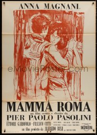 4k0197 MAMMA ROMA Italian 1p 1962 Pier Paolo Pasolini, Anna Magnani, art by Ercole Brini!