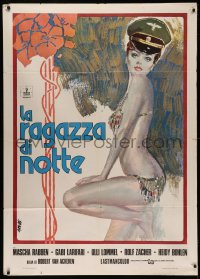 4k0201 SENSUOUS THREE Italian 1p 1975 different Avelli art of near-naked stripper with Nazi cap!