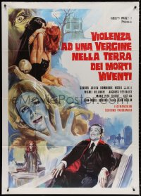 4k0520 STRANGE THINGS HAPPEN AT NIGHT Italian 1p 1974 wonderful completely different vampire art!