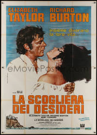 4k0151 BOOM Italian 2p 1968 different art of Elizabeth Taylor & Richard Burton, Tennessee Williams