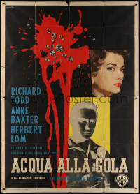 4k0462 CHASE A CROOKED SHADOW Italian 2p 1958 Anne Baxter, Richard Todd, different Ciriello art!