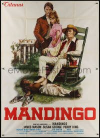 4k0472 MANDINGO Italian 2p 1975 different Ciriello art of racist James Mason, Susan George & King!