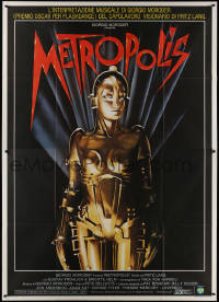 4k0163 METROPOLIS Italian 2p R1984 Brigitte Helm as the gynoid Maria, The Machine Man!