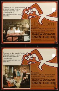 4k0075 ANGELA MORANTE CRIMEN O SUICIDIO 8 Mexican LCs 1981 sexy Ana Martin, Crime or Suicide!