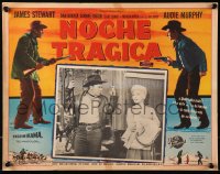 4k0135 NIGHT PASSAGE Mexican LC 1957 close up of Audie Murphy & pretty Elaine Stewart by train!