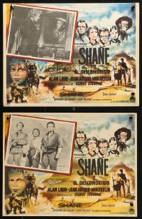 4k0099 SHANE 5 Mexican LCs 1953 Alan Ladd, Van Heflin, Jean Arthur, George Stevens classic western!