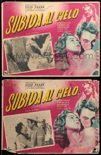 4k0119 SUBIDA AL CIELO 2 Mexican LCs 1952 Lilia Prado in inset & borders, directed by Luis Bunuel!