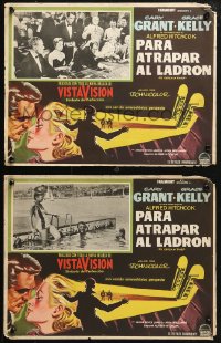 4k0100 TO CATCH A THIEF 5 Mexican LCs 1955 cool border art of Grace Kelly & Cary Grant, Hitchcock!