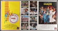 4k0414 HAIR 1-stop poster 1979 Milos Forman musical, Treat Williams, different Bob Peak art!