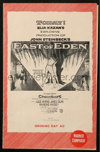 4k0050 EAST OF EDEN pressbook 1955 first James Dean, John Steinbeck, directed by Elia Kazan!