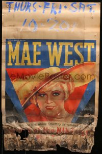 4k0238 BELLE OF THE NINETIES WC 1934 art of sexy Mae West, the whole country is talking about it!