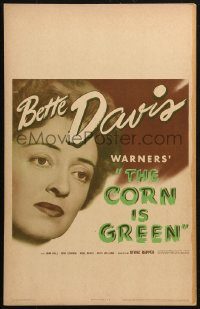 4k0262 CORN IS GREEN WC 1945 super close up of Bette Davis, who lives in an Welsh mining town!