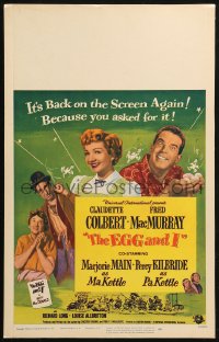 4k0275 EGG & I WC R1954 Claudette Colbert, MacMurray, first Ma & Pa Kettle, by Betty MacDonald!