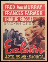 4k0279 EXCLUSIVE WC 1937 great close up image of beautiful Frances Farmer & Fred MacMurray, rare!