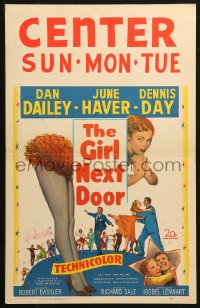 4k0289 GIRL NEXT DOOR WC 1953 sexiest full-length June Haver + Dan Dailey & Dennis Day!