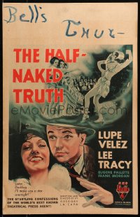 4k0293 HALF-NAKED TRUTH WC 1932 great artwork of Lupe Velez, Lee Tracy & sexy chorus girls!