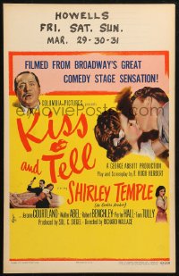 4k0312 KISS & TELL WC 1945 Shirley Temple as Corliss Archer in screen version of the stage hit, rare!