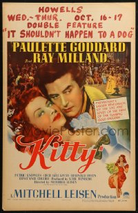 4k0314 KITTY WC 1945 close up of pretty Paulette Goddard & Ray Milland in historical England!