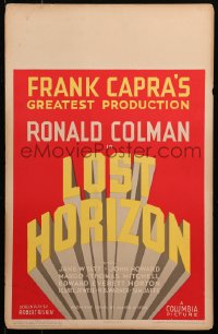 4k0326 LOST HORIZON WC 1937 Frank Capra's greatest production starring Ronald Colman, ultra rare!