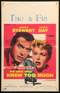 4k0333 MAN WHO KNEW TOO MUCH WC 1956 James Stewart & Doris Day, directed by Alfred Hitchcock!
