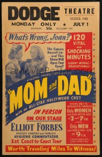 4k0341 MOM & DAD WC 1946 radio's famous & fearless hygiene commentator Elliot Forbes in person, rare!