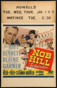 4k0345 NOB HILL WC 1945 George Raft, Joan Bennett, Vivian Blaine & sexy chorus girls, rare!
