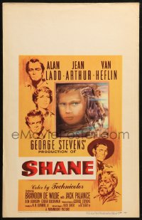 4k0371 SHANE WC 1953 classic western, Alan Ladd, Jean Arthur, Van Heflin, Brandon De Wilde, rare!