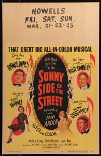 4k0382 SUNNY SIDE OF THE STREET WC 1951 Frankie Laine, Billy Daniels, Terry Moore, Courtland, rare!