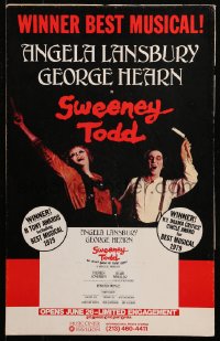 4k0219 SWEENEY TODD stage play WC 1980 Lansbury, Stephen Sondheim's Demon Barber of Fleet Street!