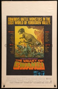 4k0394 VALLEY OF GWANGI WC 1969 Ray Harryhausen, Frank McCarthy artwork of cowboys vs dinosaurs!