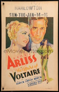 4k0395 VOLTAIRE WC 1933 great art of George Arliss, sexy Doris Kenyon & Margaret Lindsay!