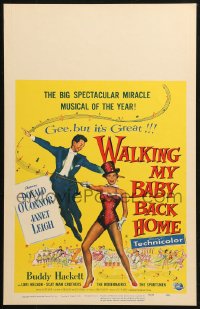 4k0397 WALKING MY BABY BACK HOME WC 1953 artwork of dancing Donald O'Connor & sexy Janet Leigh!