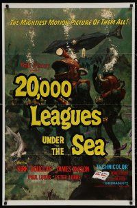 4m0588 20,000 LEAGUES UNDER THE SEA 1sh R1971 Jules Verne classic, wonderful art of deep sea divers!