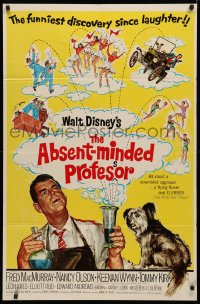 4m0597 ABSENT-MINDED PROFESSOR 1sh R1967 Walt Disney, Flubber, Fred MacMurray in title role!