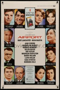 4m0600 AIRPORT 1sh 1970 Burt Lancaster, Dean Martin, Jacqueline Bisset, Jean Seberg & more!