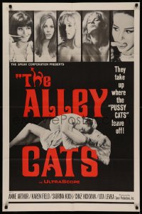 4m0607 ALLEY CATS 1sh 1966 Radley Metzger, sex & violence takes off where the Pussy Cats leave off!