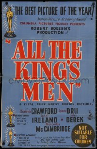 4m0289 ALL THE KING'S MEN Aust 1sh 1950 Louisiana Governor Huey Long biography, different!