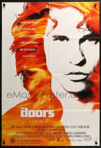 4m0301 DOORS Aust 1sh 1990 cool image of Val Kilmer as Jim Morrison, directed by Oliver Stone!