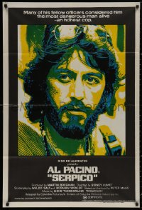 4m0324 SERPICO Aust 1sh 1974 great image of undercover cop Al Pacino, Sidney Lumet crime classic!