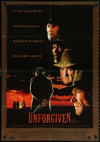 4m0330 UNFORGIVEN Aust 1sh 1992 Clint Eastwood, Gene Hackman, Richard Harris, Morgan Freeman