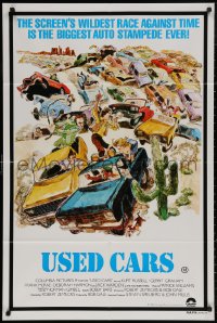 4m0331 USED CARS Aust 1sh 1980 Robert Zemeckis, sexy image, title art by Roger Huyssen and Gerard Huerta