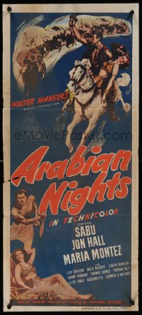 4m0345 ARABIAN NIGHTS Aust daybill 1942 Sabu, Jon Hall, Maria Montez, desert adventure!