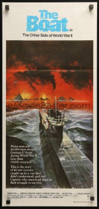 4m0387 DAS BOOT Aust daybill 1982 The Boat, Wolfgang Petersen German World War II submarine classic!