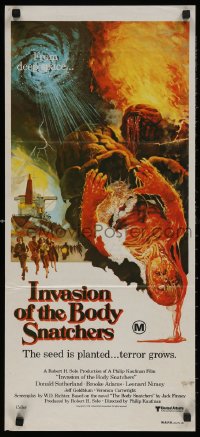 4m0444 INVASION OF THE BODY SNATCHERS Aust daybill 1978 Kaufman classic remake of sci-fi thriller!